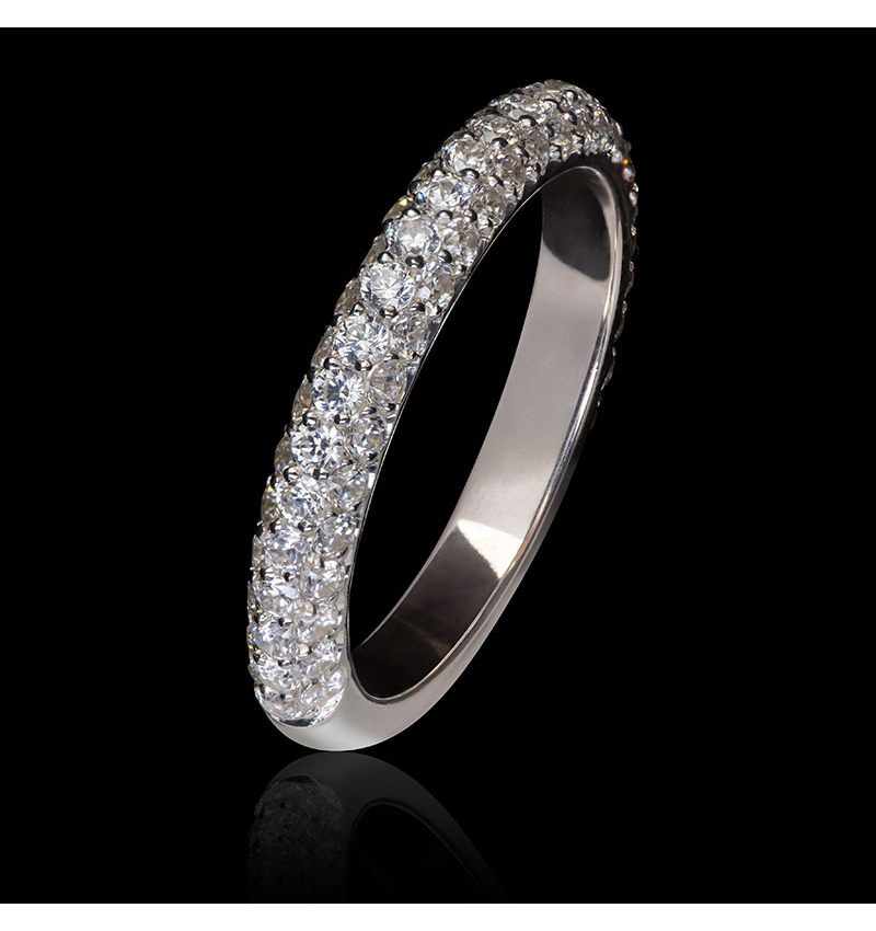 Eternity ring diamond paving audrène